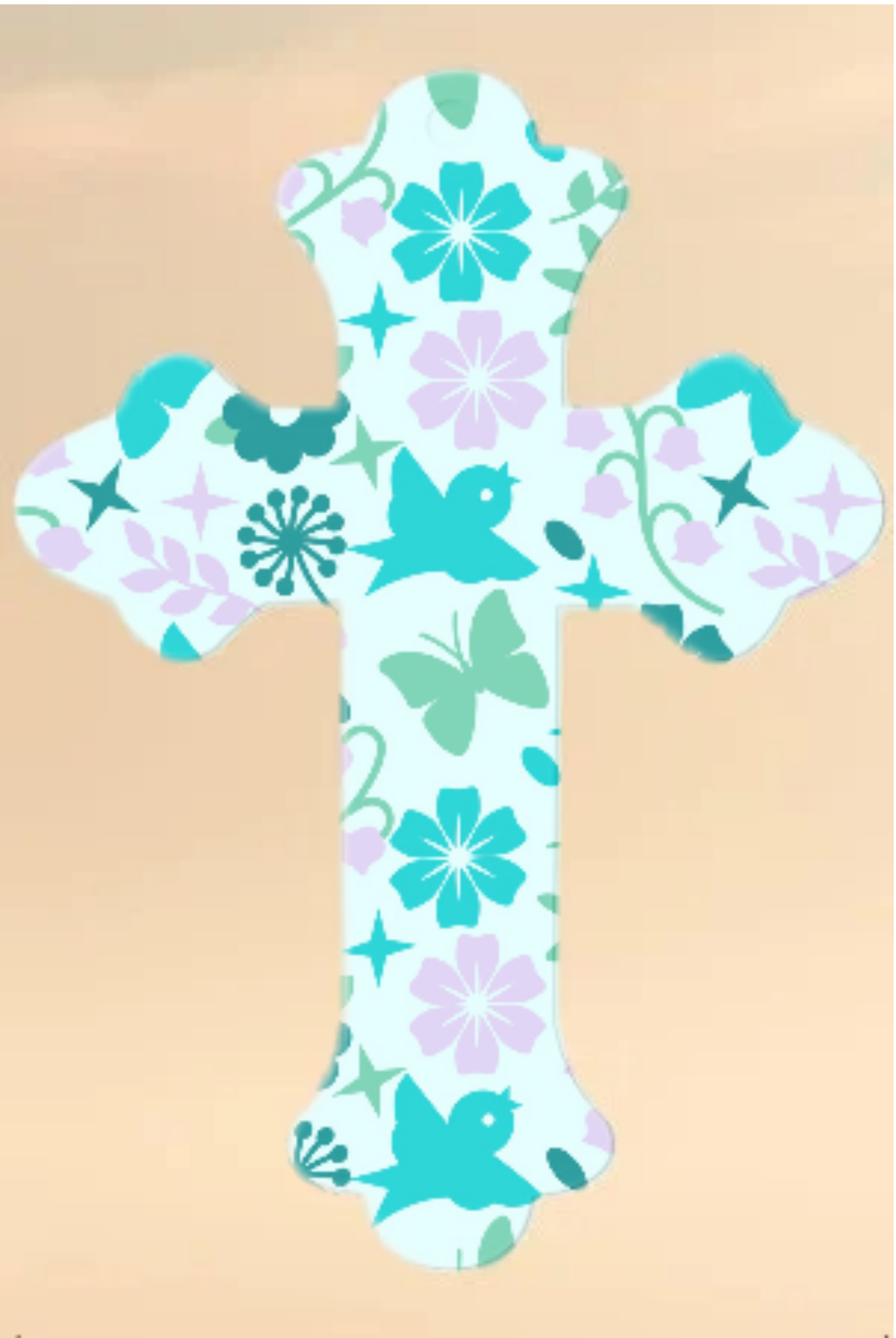 Set of Two Laminated Cross Bookmarks with Tassel