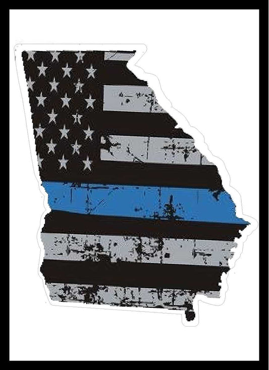 Blueline Georgia Decal