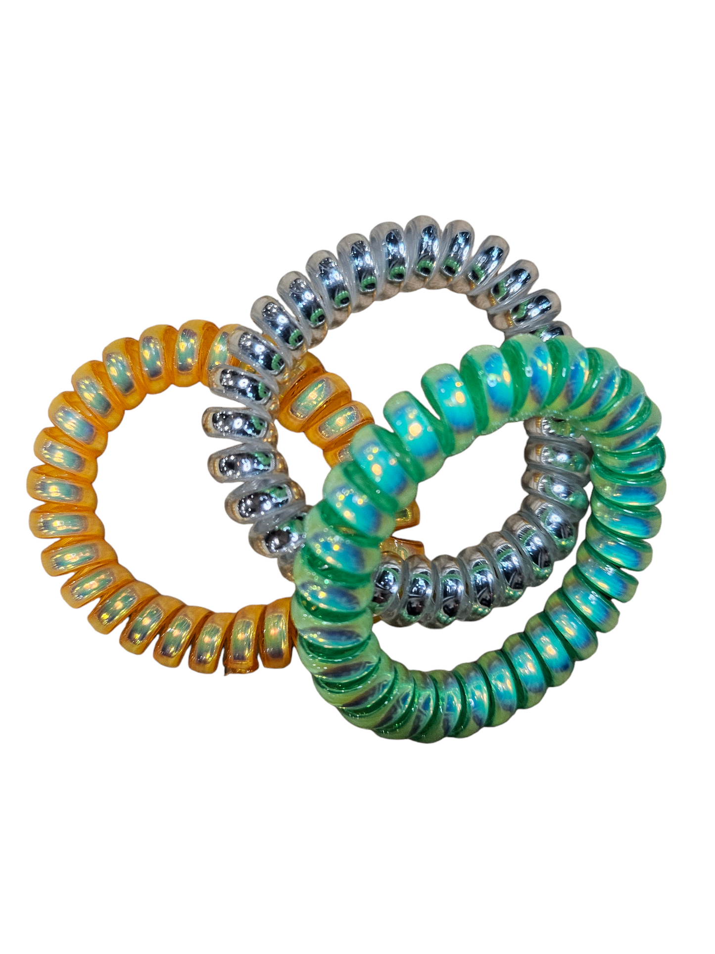 Set of Three -Green, Purple ,Orange Hair Cords