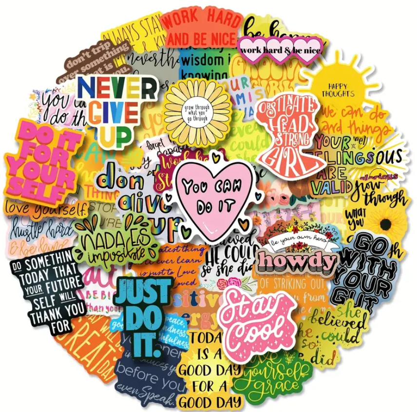 50 Piece Assorted Motivational Stickers
