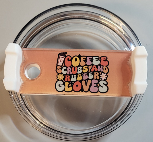 Acrylic Coffee Scrubs Rubber Gloves Tumbler Topper