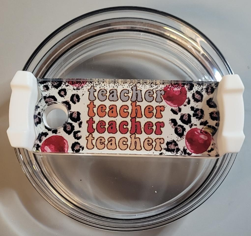 Acrylic Repeating Teacher Tumbler Name Plate