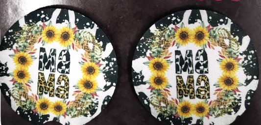 MAMA Cow Leopard Car Coasters