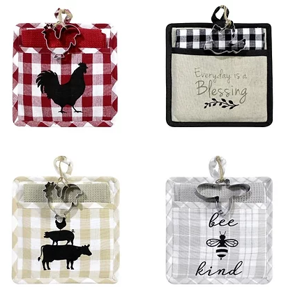 3 PC Set-Kitchen Towel, Oven Mitt, Cookie Cutter